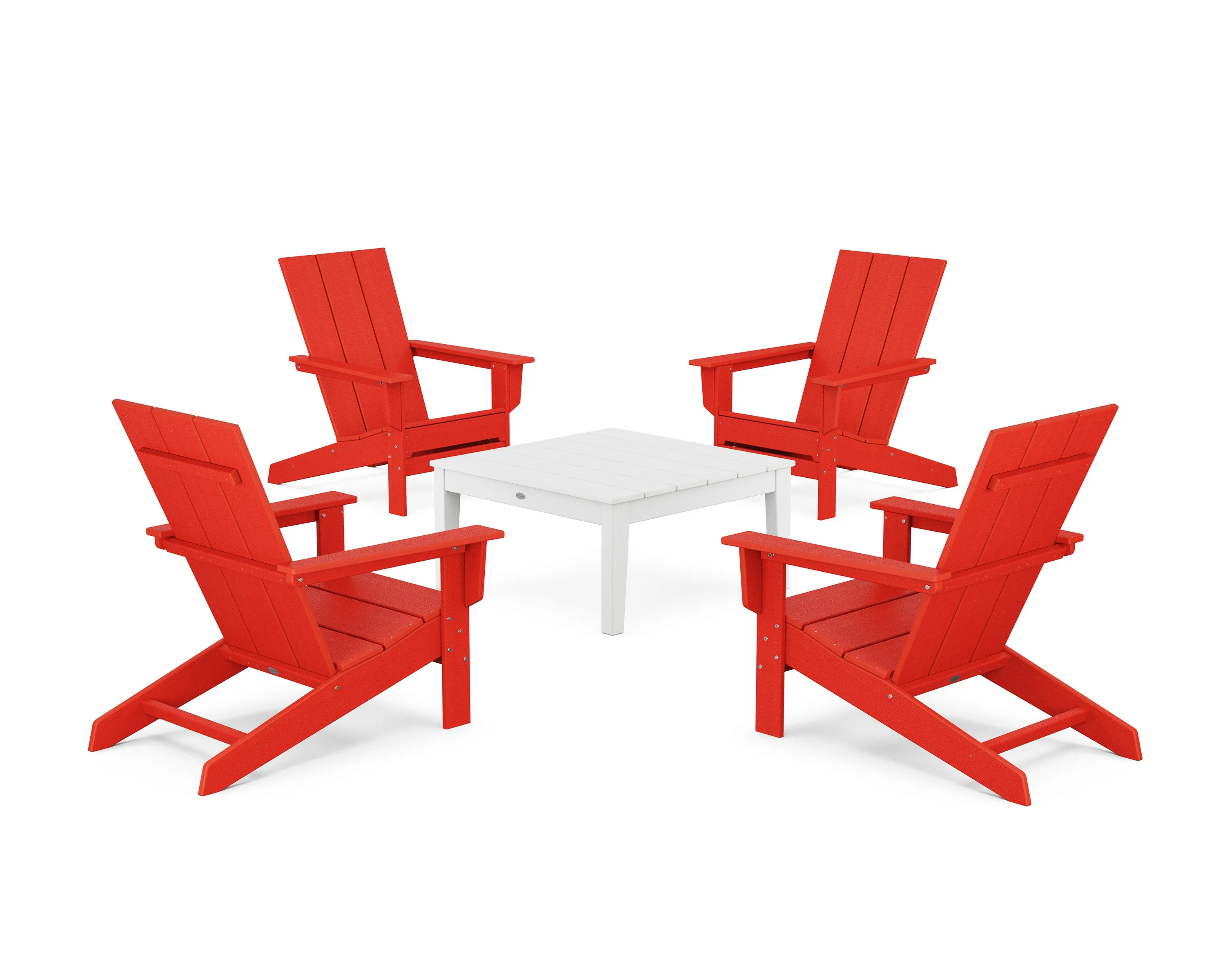 5-Piece Modern Studio Adirondack Chair Conversation Group
