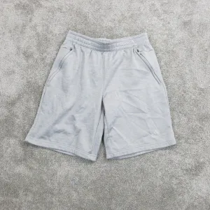 Adidas Mens Shorts Elastic Athletics Running Workout Gym Light Gray Size Small