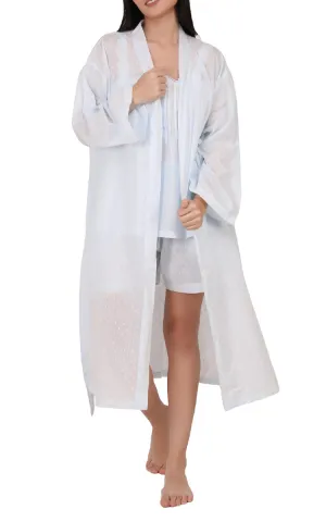 Arabella Sonia 100% Cotton Robe in Soft Blue Hailspot MD-74B1