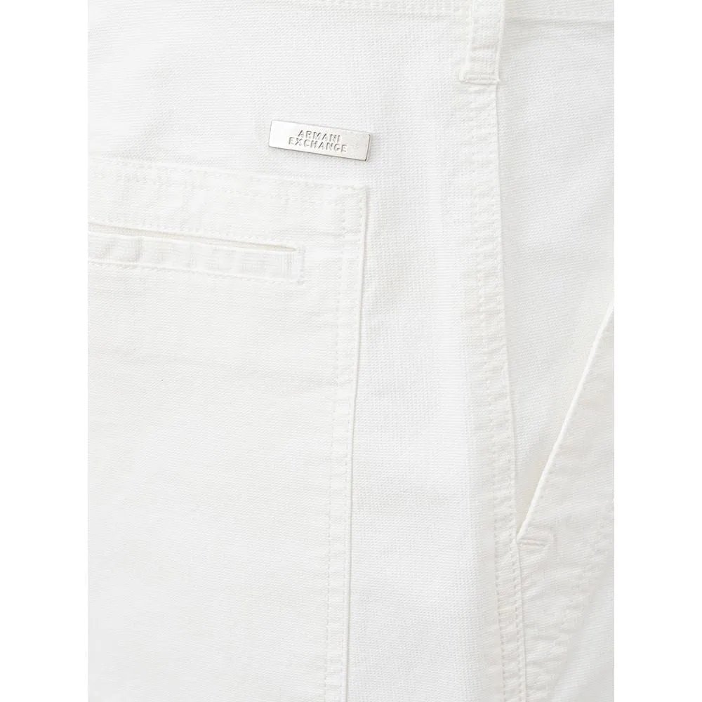Armani Exchange Elegant White Cotton Shorts for Men
