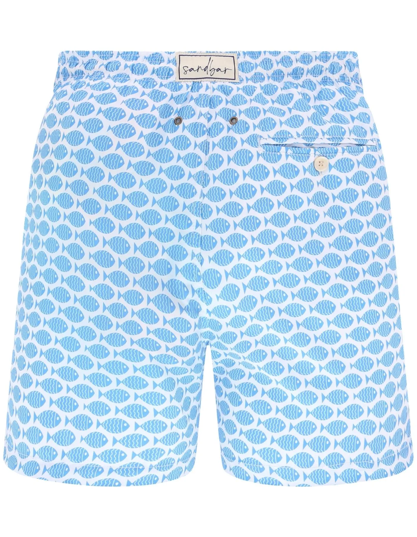 Baby Blue Fish Mens Swim Shorts