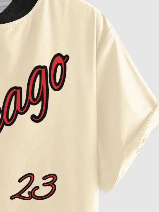 Baseball Short Sleeve Shirt And Shorts Set