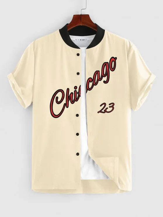 Baseball Short Sleeve Shirt And Shorts Set