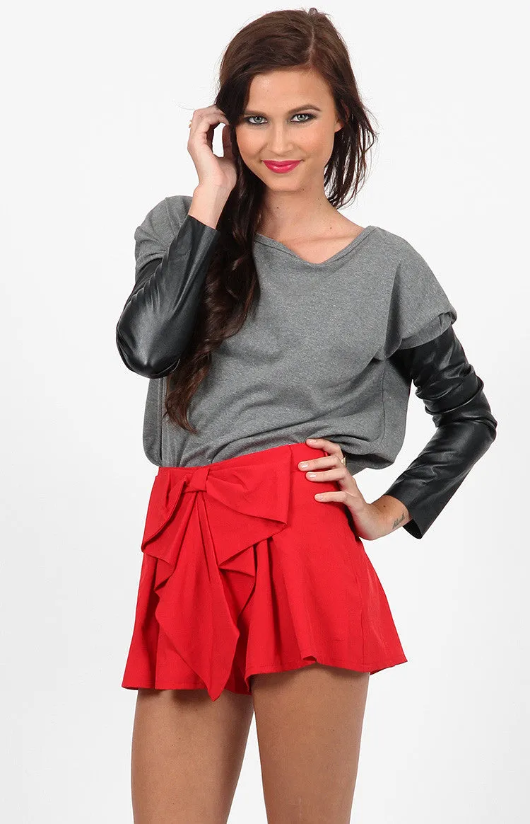 Bow Shorts Red