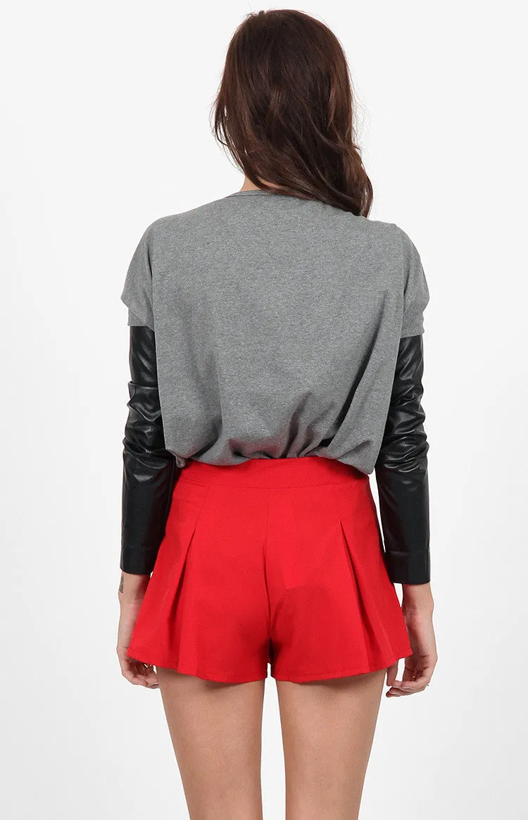 Bow Shorts Red