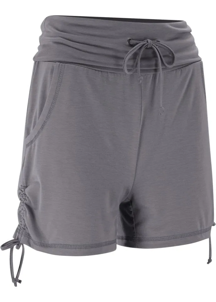 Bpc Bonprix Collection ruffled shorts, gray