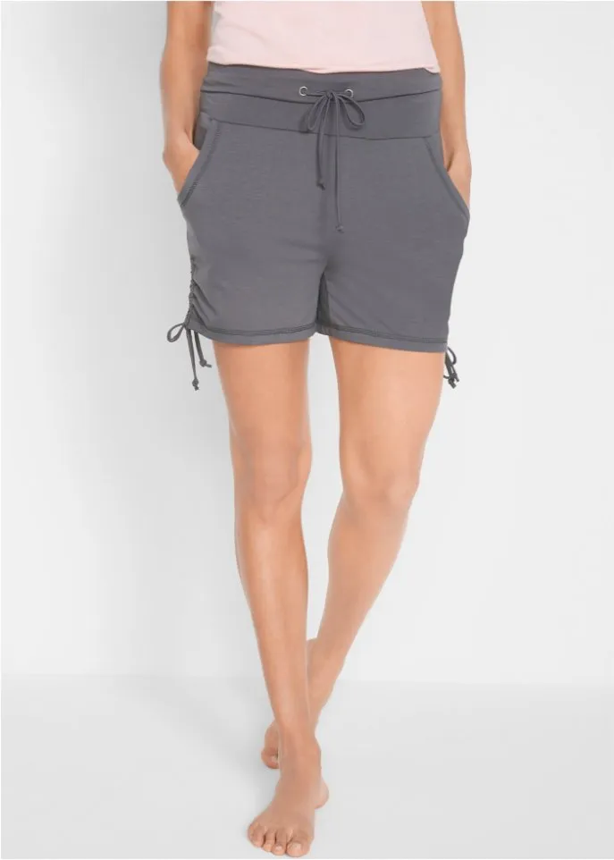 Bpc Bonprix Collection ruffled shorts, gray