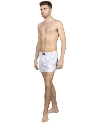 Chequered Cotton Boxers – Blue & Black