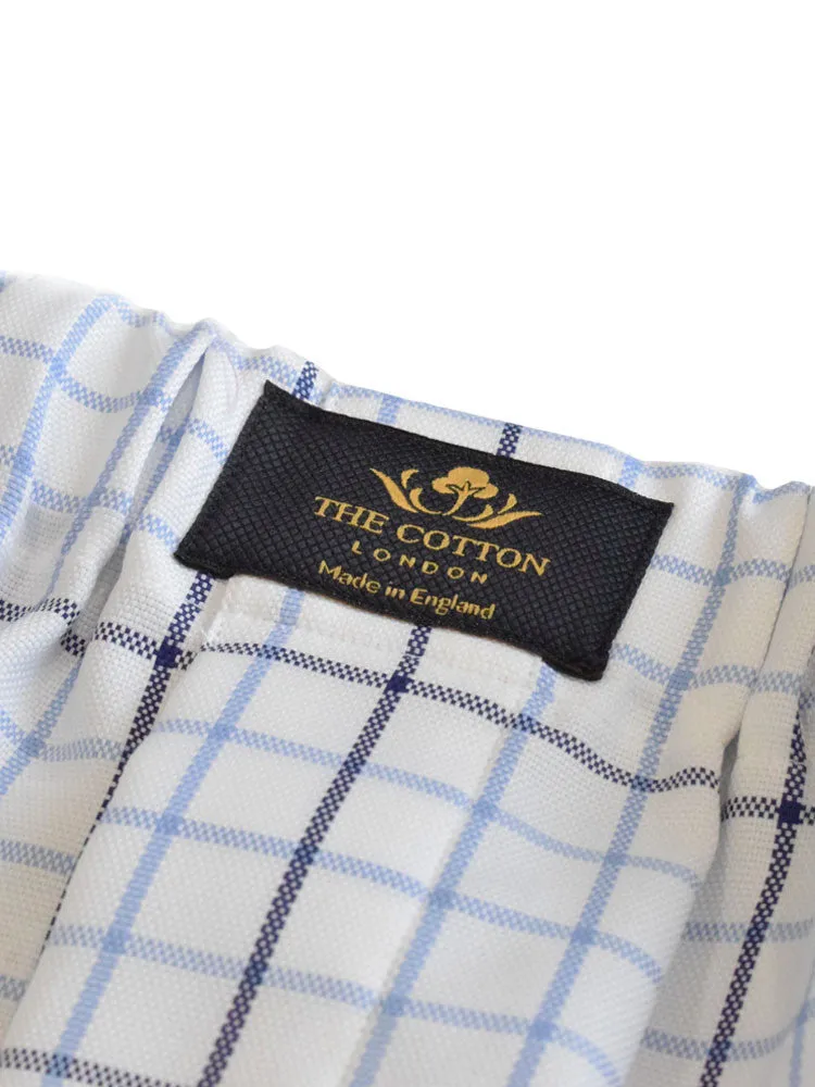 Chequered Cotton Boxers – Blue & Black