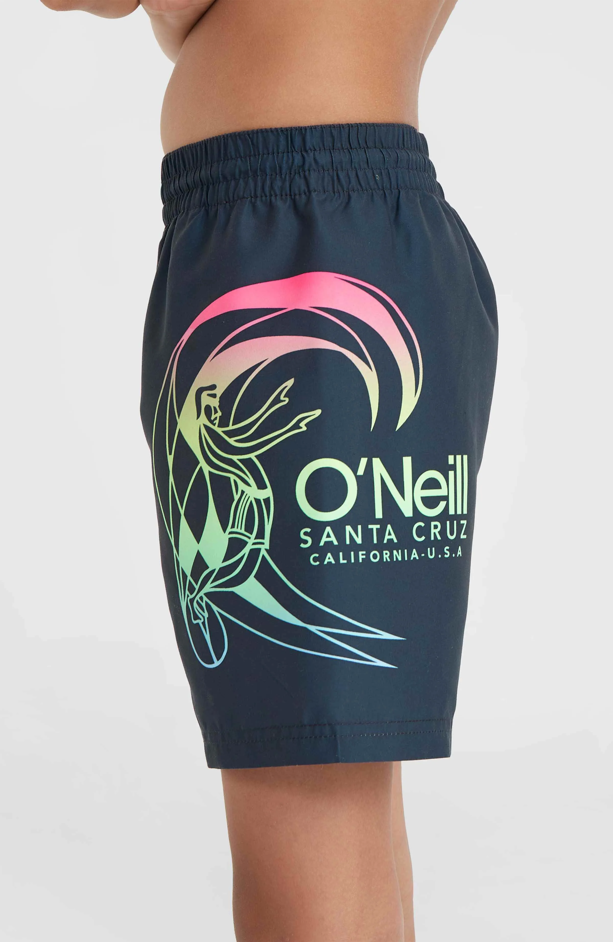 Circle Surfer 14\" Swim Shorts | Outer Space Circle Surfer Grandient Panel"