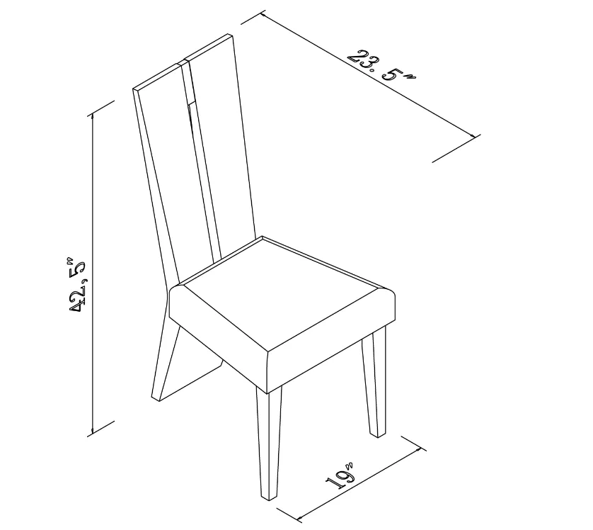 Contemporary Sleek Gray Dining Chair Set Of 2 By Homeroots