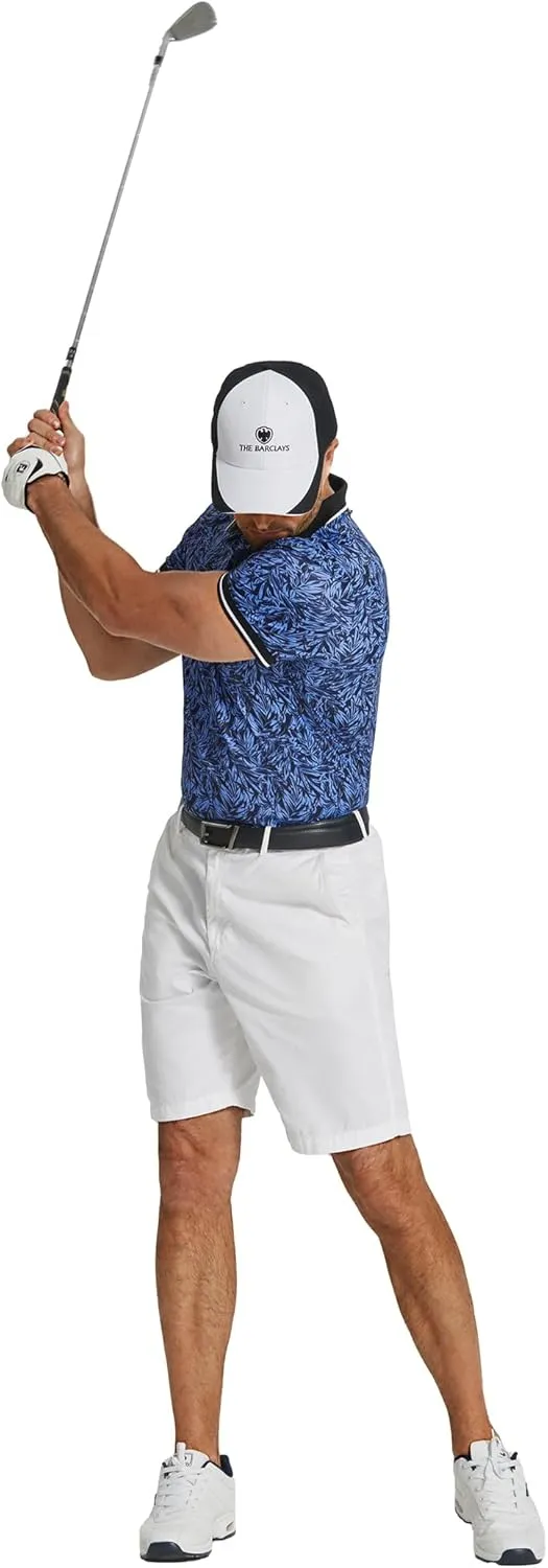 COOFANDY Men's Polo Shirts Short Sleeve Print Performance Golf Shirts Fashion Casual Beach Collared T-Shirts