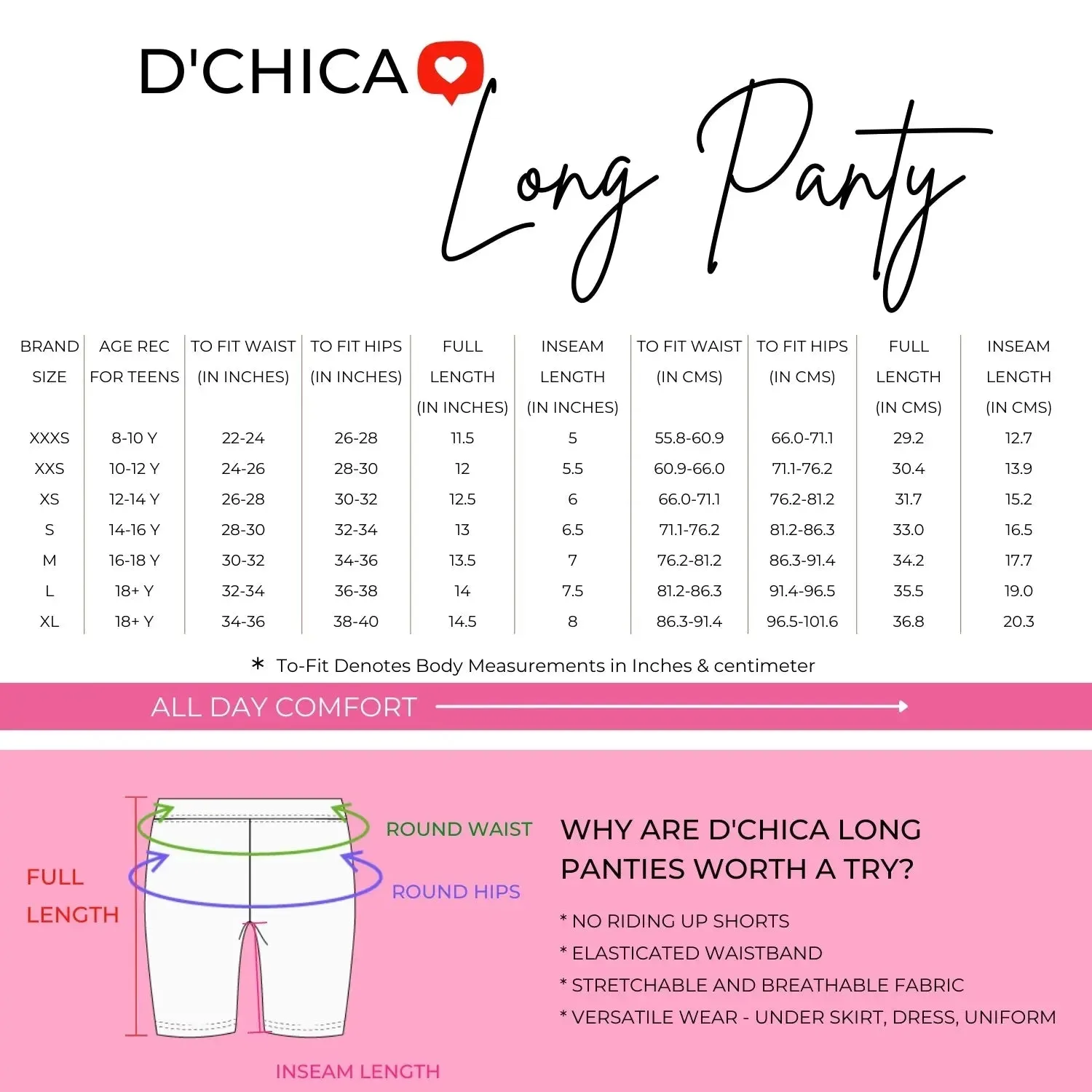 Full Coverage High Waist Long Panties with Gusseted Crotch and No Side Seams in Skin and Grey Pack of 2