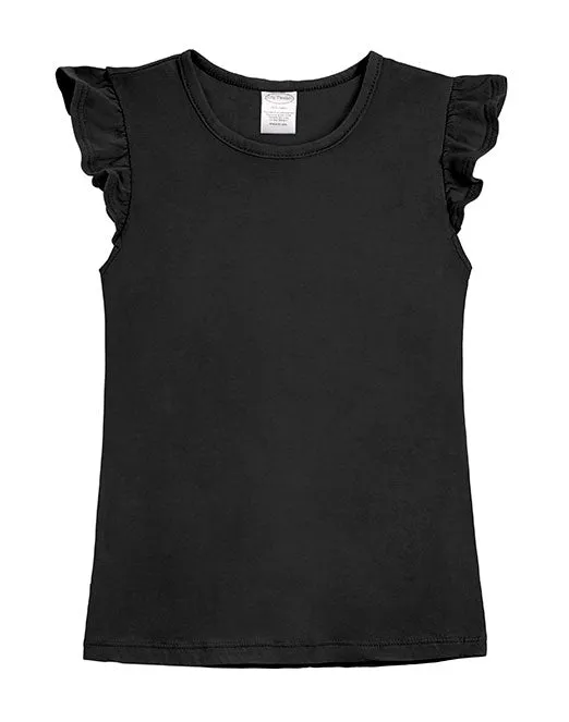 Girls Soft Cotton Jersey Flutter Tee