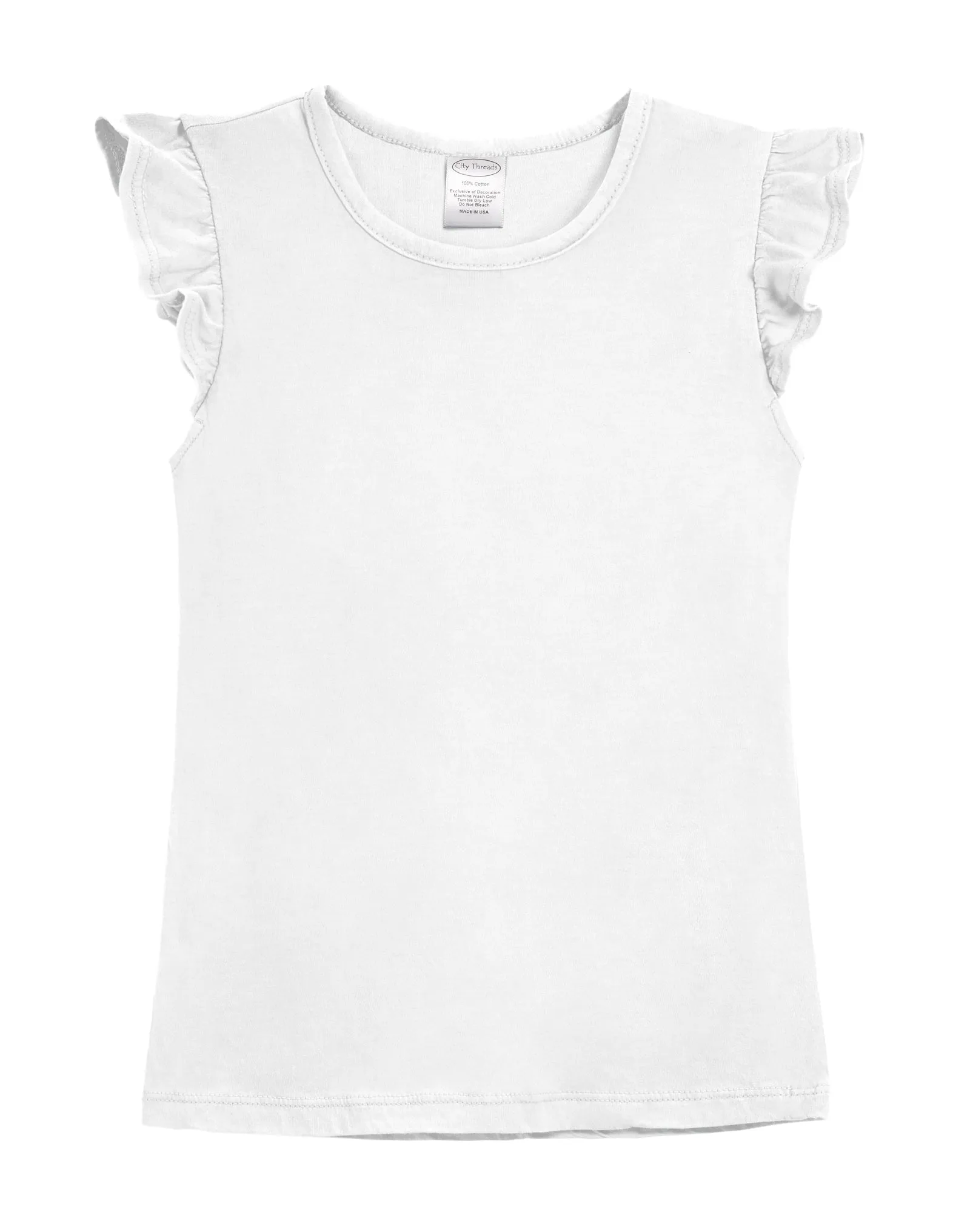 Girls Soft Cotton Jersey Flutter Tee