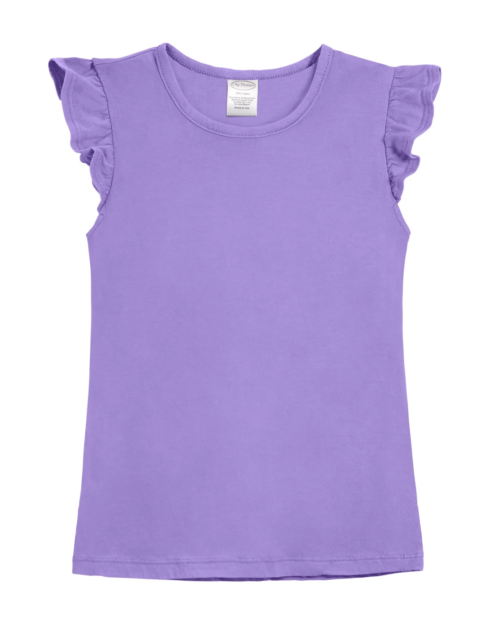 Girls Soft Cotton Jersey Flutter Tee