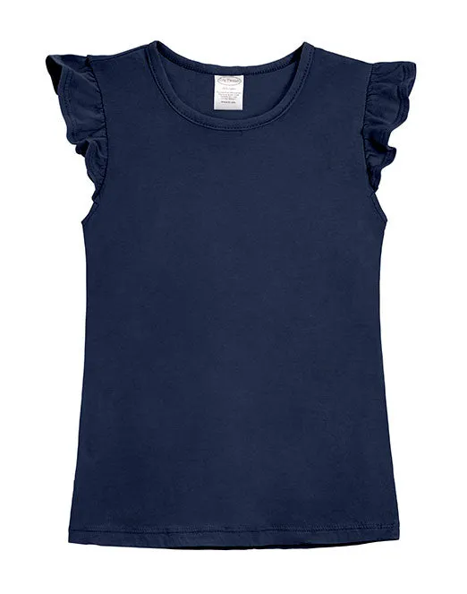 Girls Soft Cotton Jersey Flutter Tee
