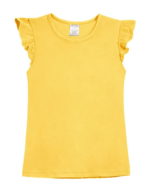 Girls Soft Cotton Jersey Flutter Tee