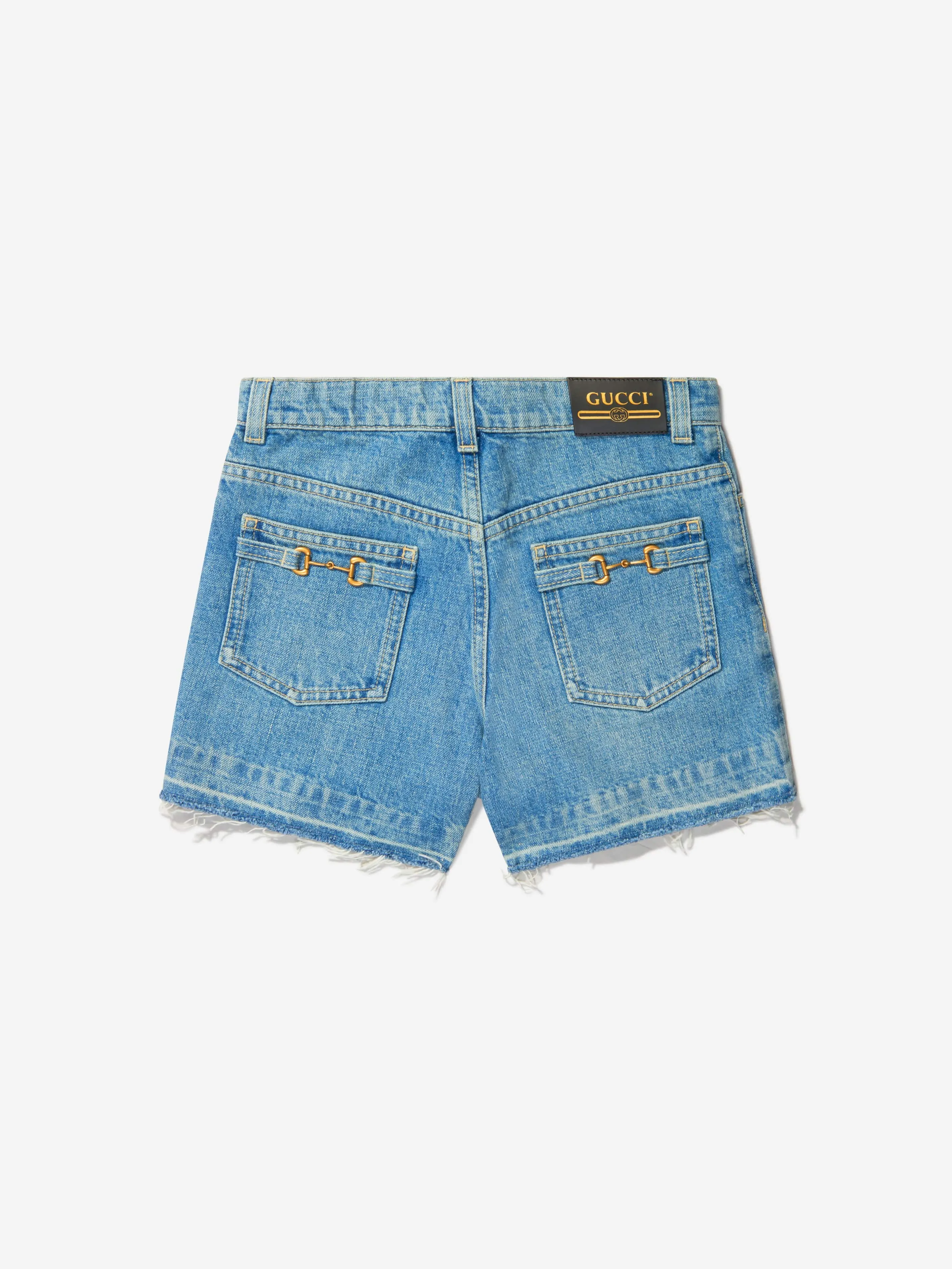 Gucci Girls Organic Cotton Denim Shorts