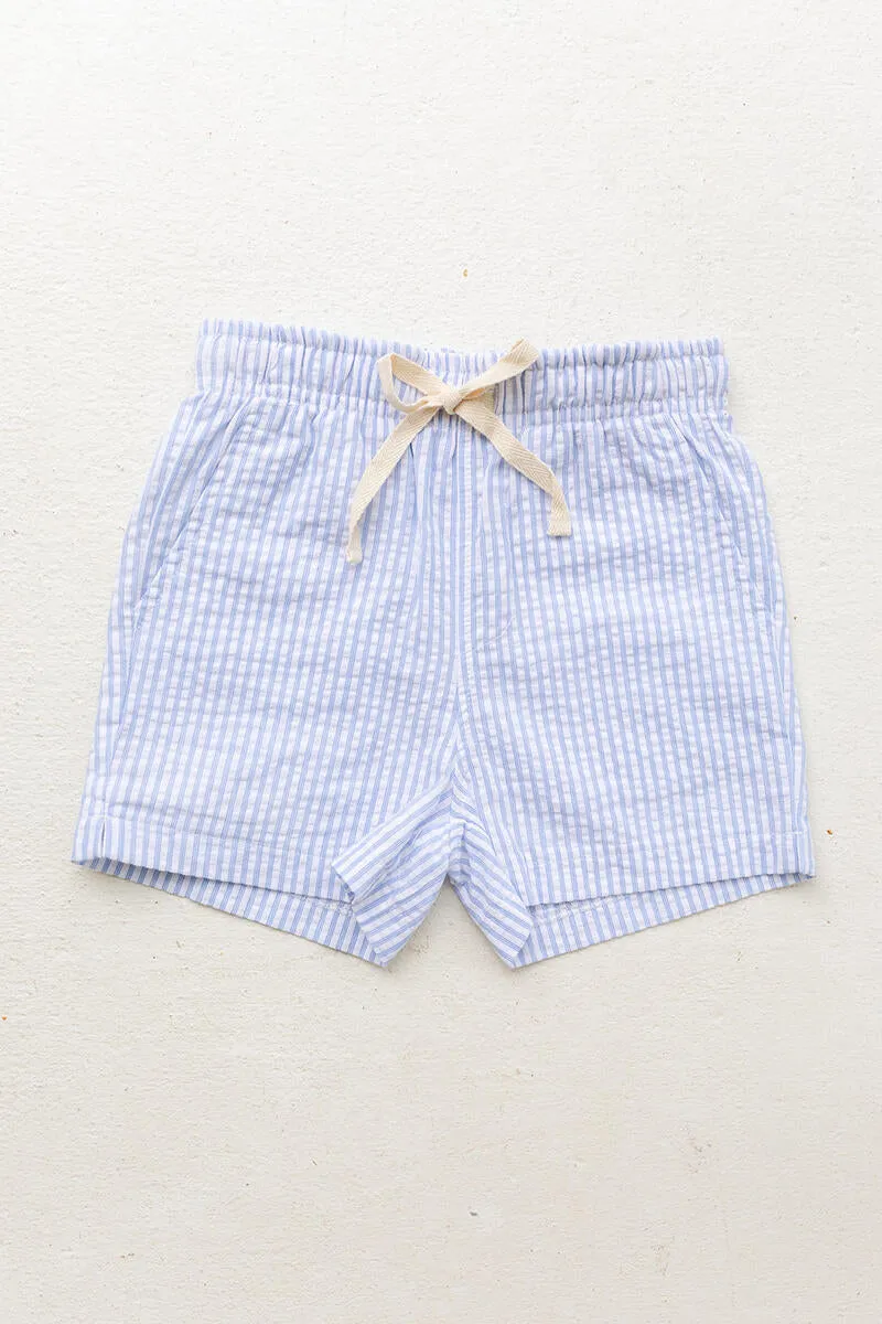James Shorts - Light Blue/White Stripe Seersucker
