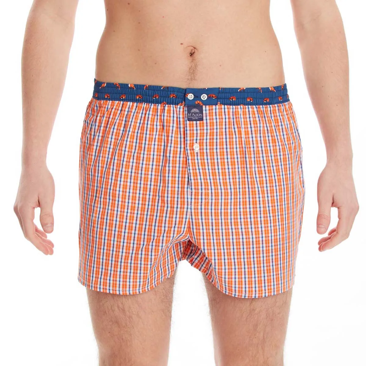 M4419 - Checkered orange & blue