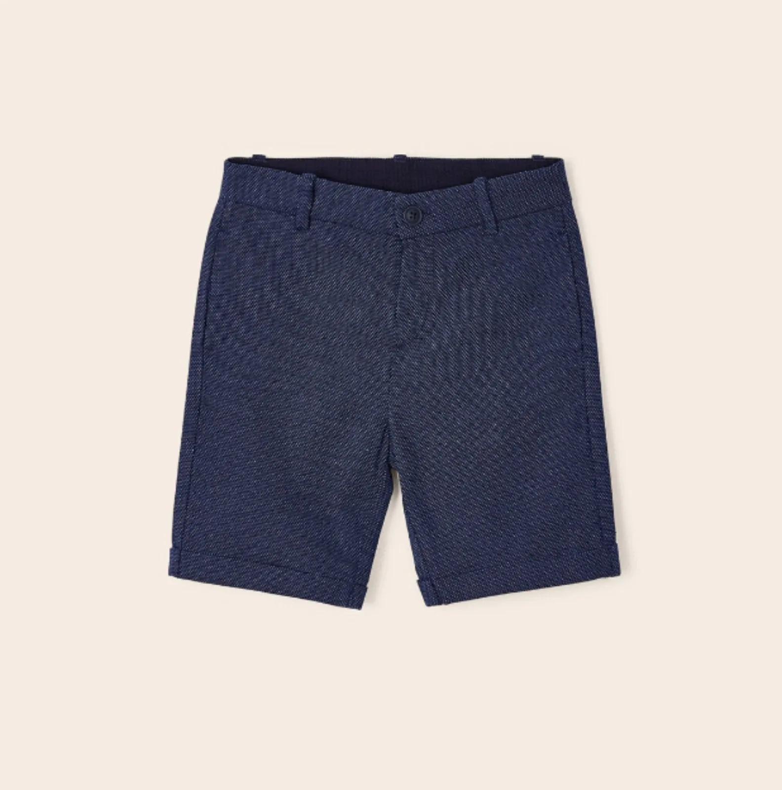 Mayoral Boys Navy Blue Tailored Linen Shorts