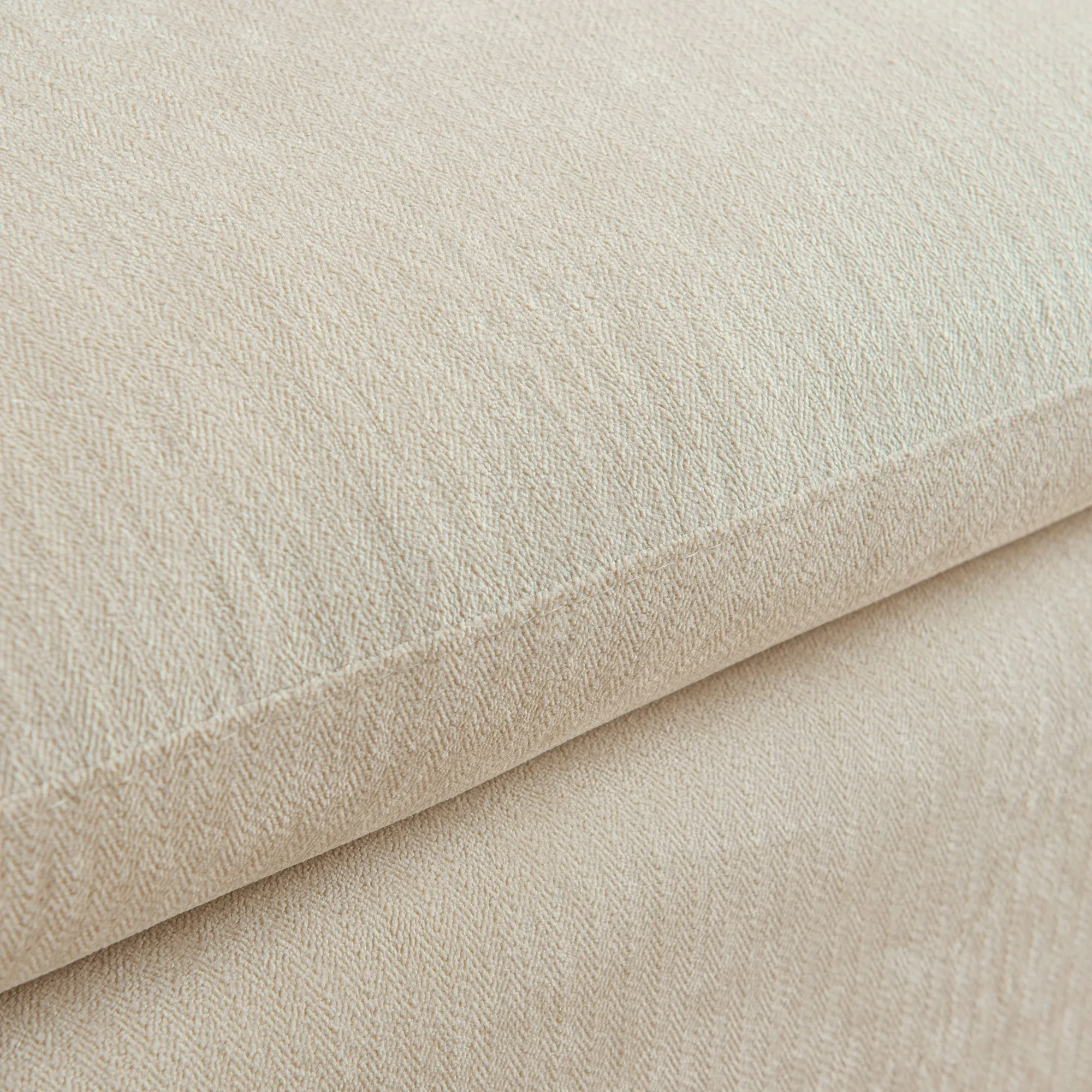 Modern Upholstered Loveseat Sofa;  Beige Cotton Linen-63.8''
