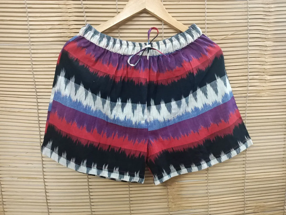 Multi Color Ikat Pure Cotton Shorts