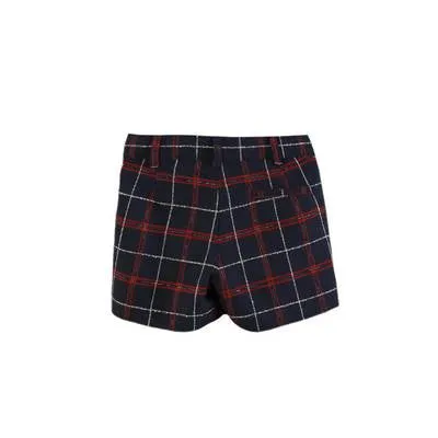Navy Tartan Shorts Set