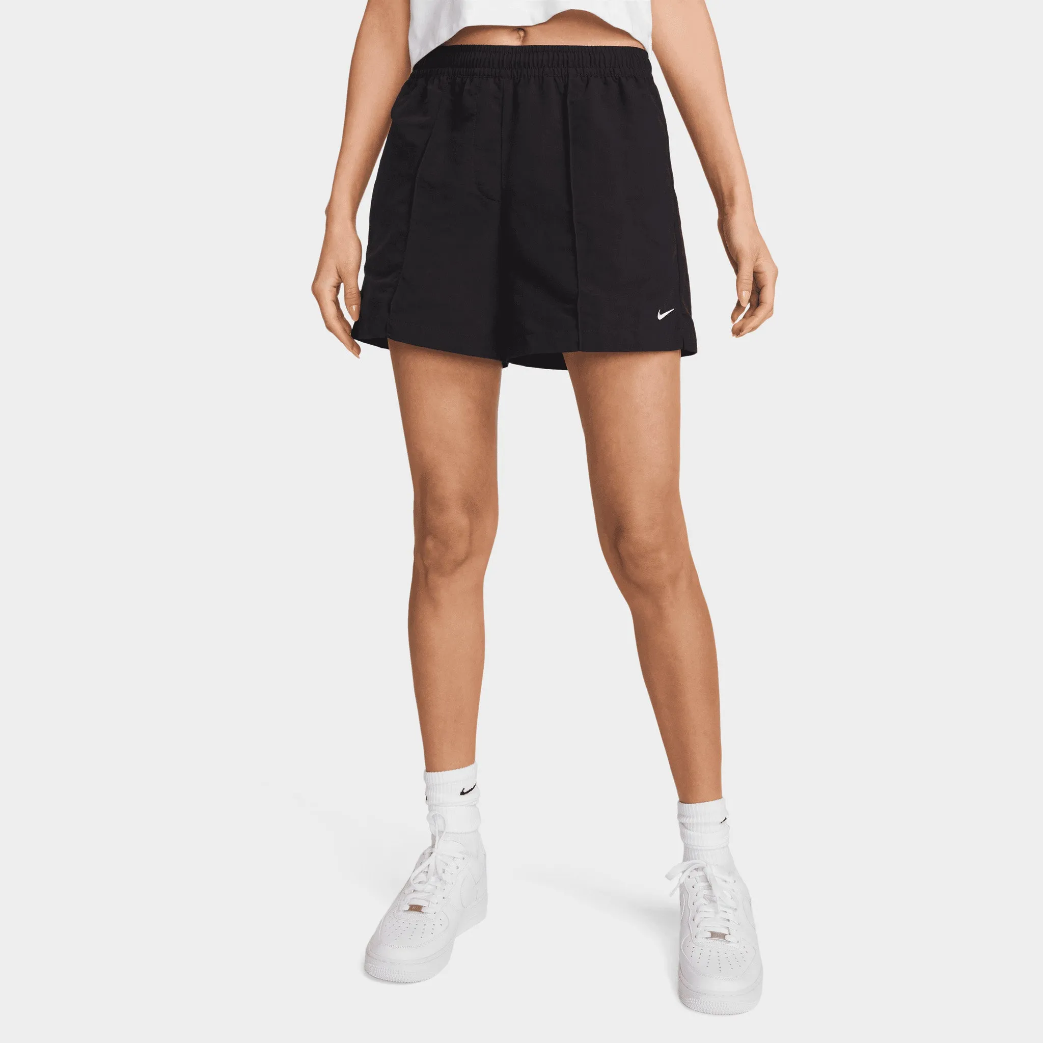 Nike Sportswear Women's Essential Woven Shorts Black / White