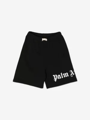 Palm Angels Boys Classic Overlogo Shorts in Black