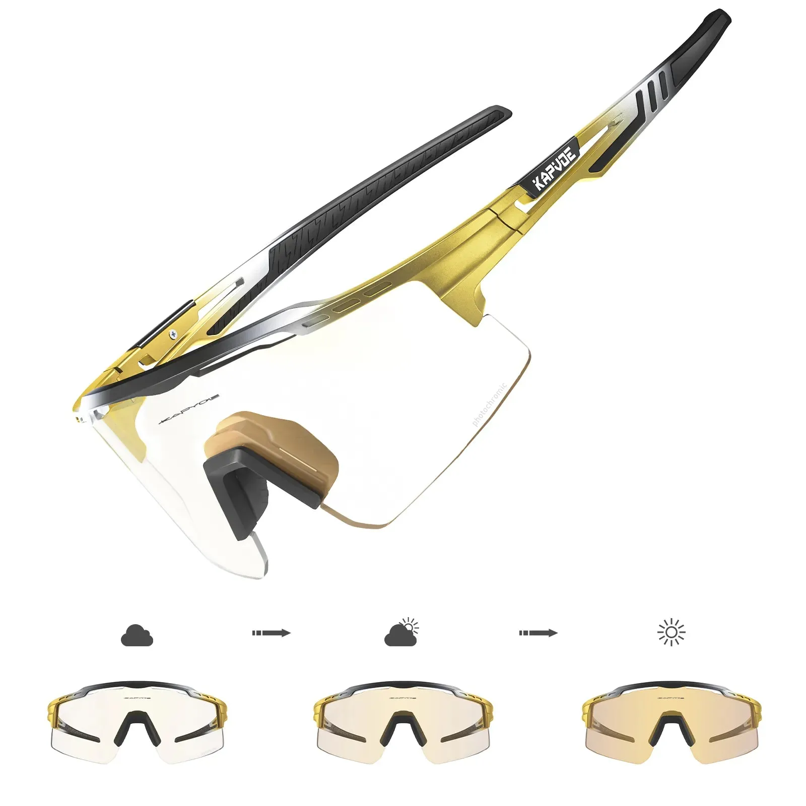 Photochromic Man Cycling Sunglasses Outdoor Sports Bicycle UV400 Protection Eyewear Road Bike Goggles Woman Cycling Glasses