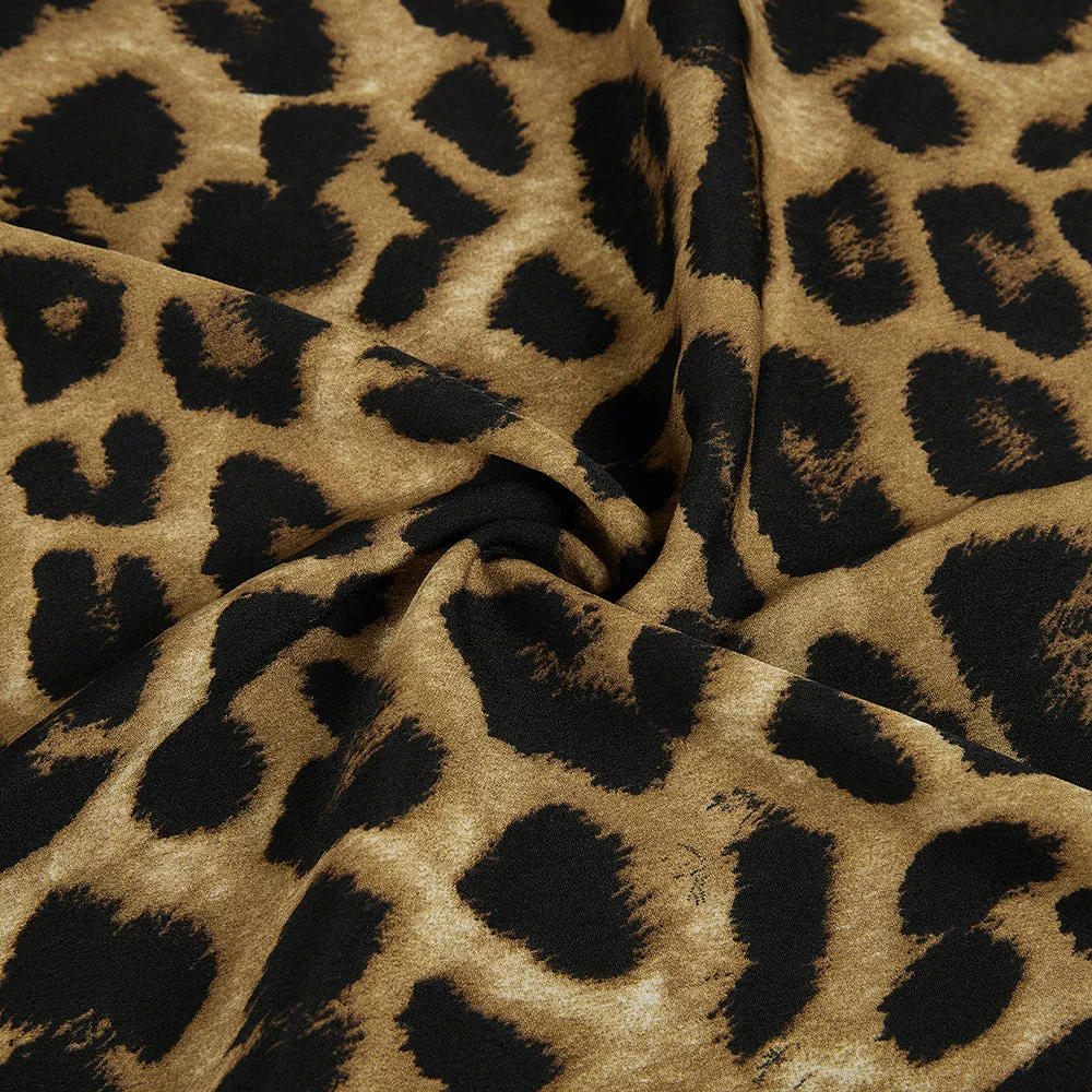 Polyester Spandex Animal Print Chiffon Fabric