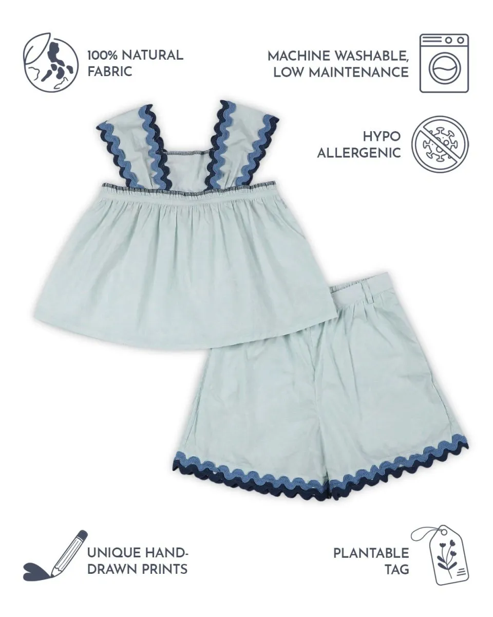 Poppy Floral Printed Cotton Co-Ord Set