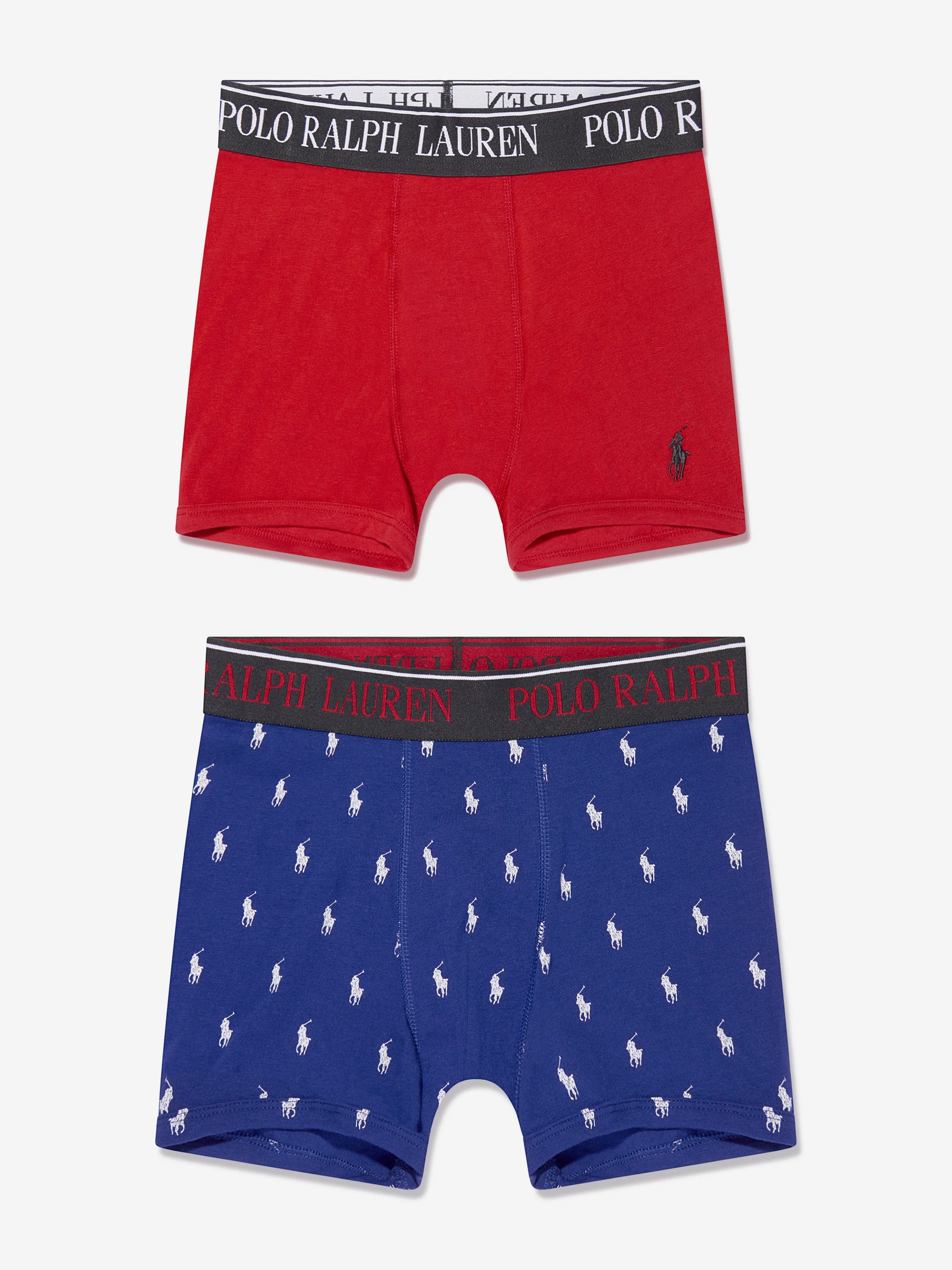 Ralph Lauren Boys 2 Pack Boxer Shorts Set in Red