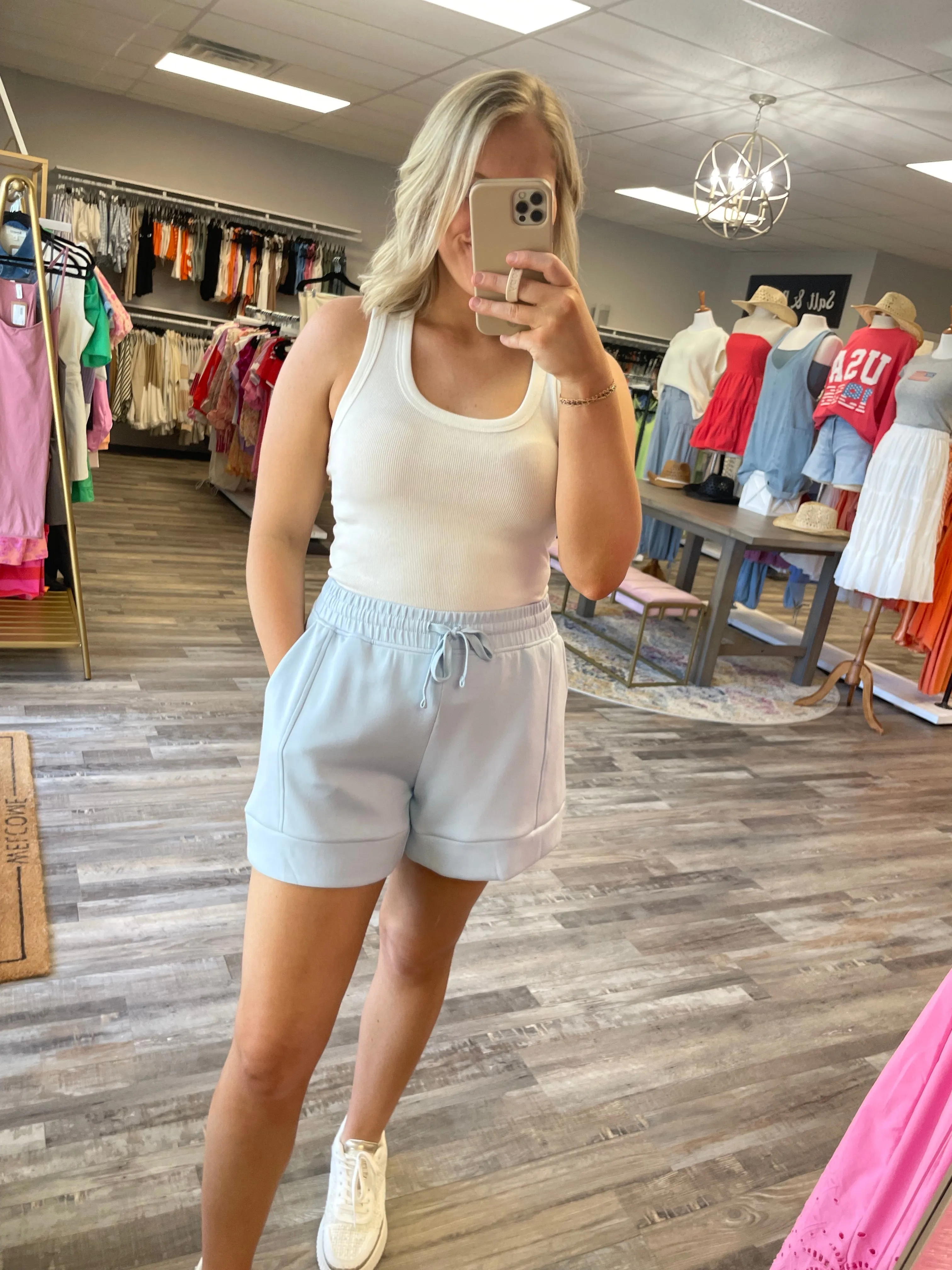Scuba Casual Shorts - Light Blue