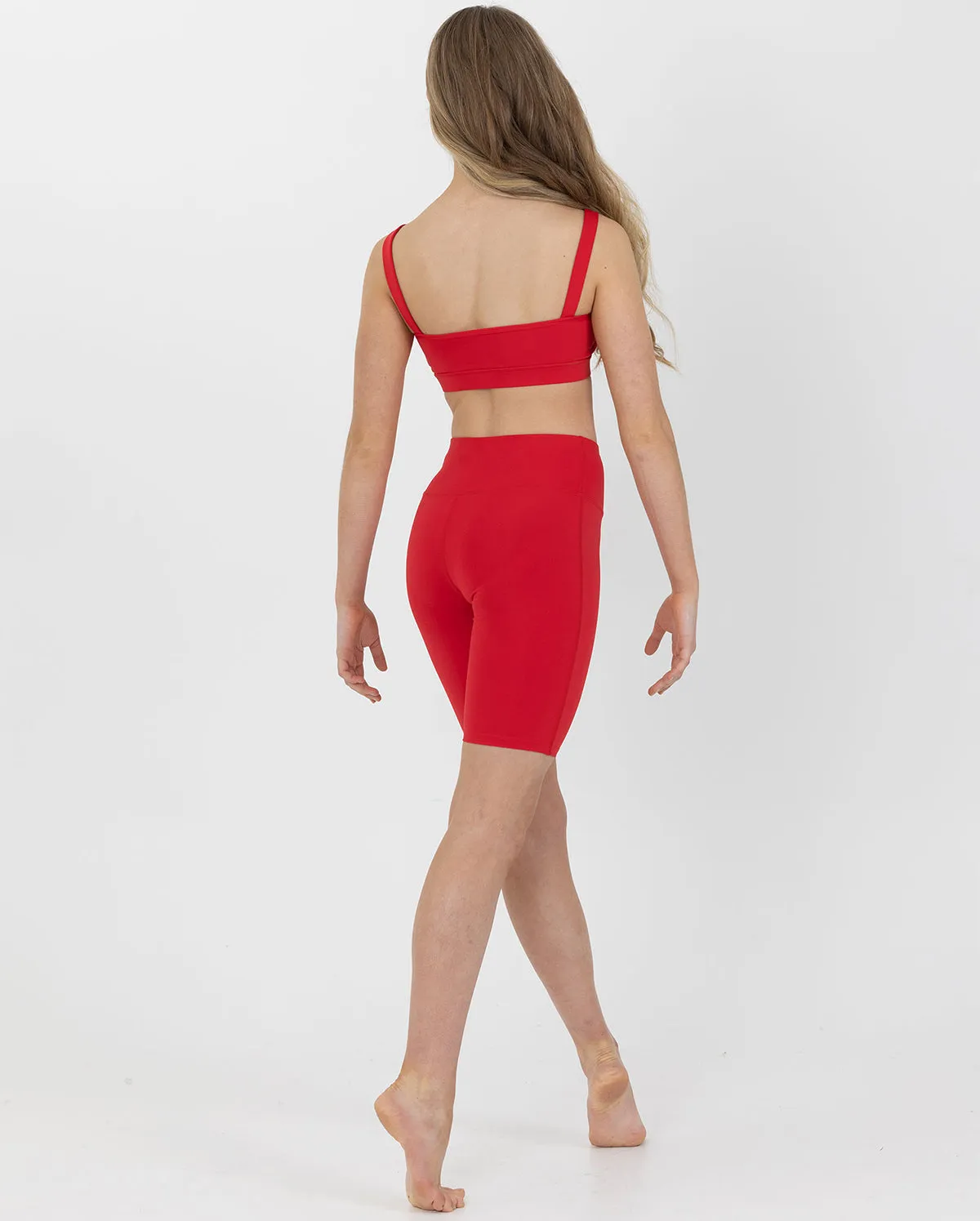 Studio 7, PERFORMANCE BIKE SHORTS, Red, Adults, APBS01