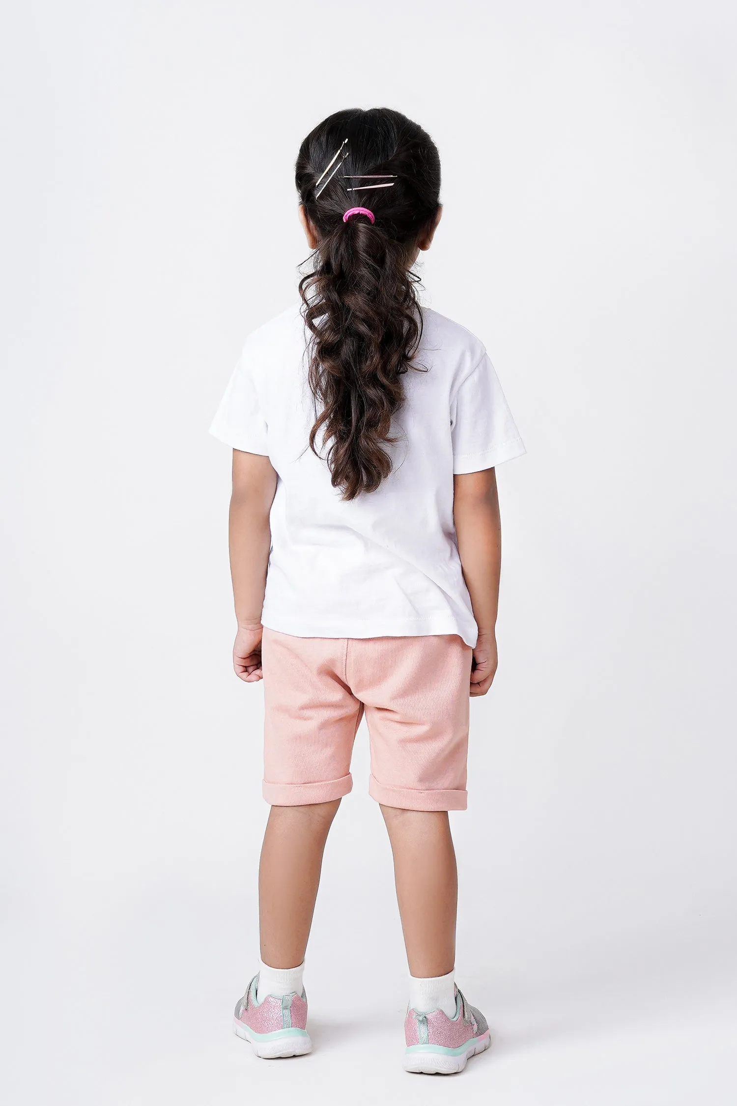 Tea Pink Embroided Girls