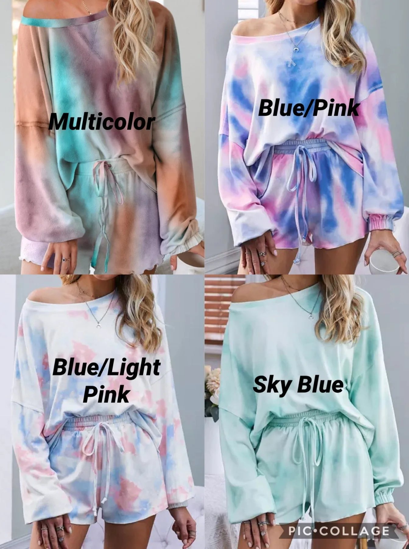 Tie dye Lounge Set - Assorted Colors