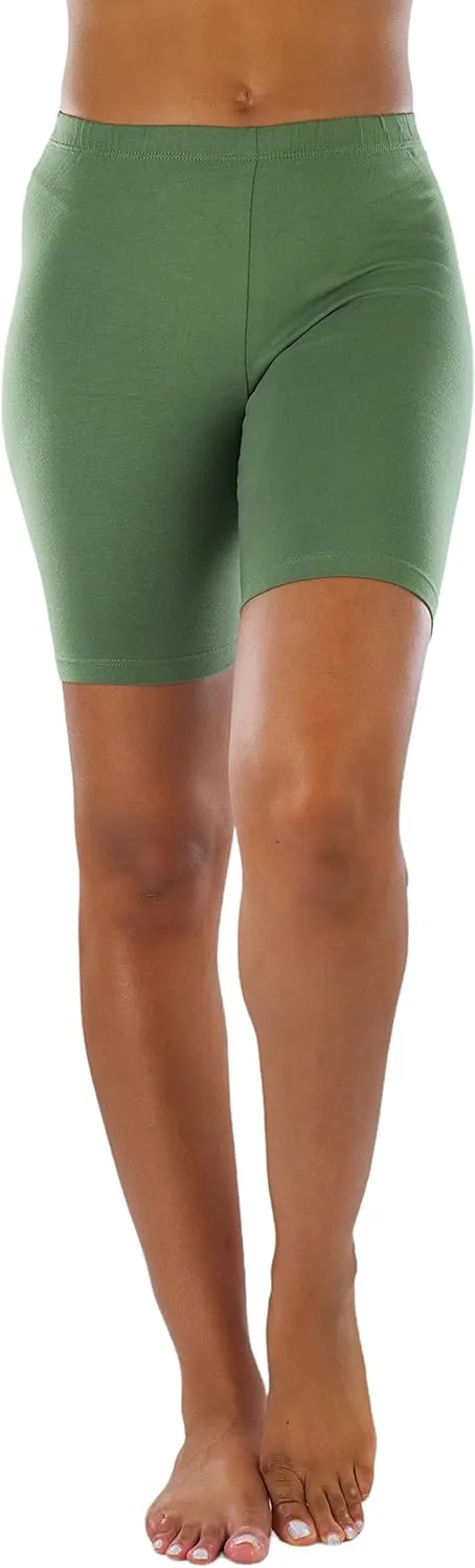 ToBeInStyle Women's Premium Trendy Cotton Biker Shorts