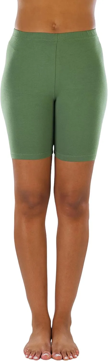 ToBeInStyle Women's Premium Trendy Cotton Biker Shorts