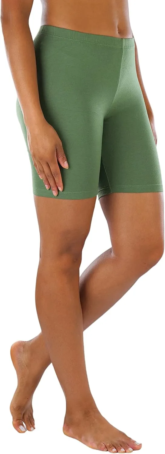 ToBeInStyle Women's Premium Trendy Cotton Biker Shorts