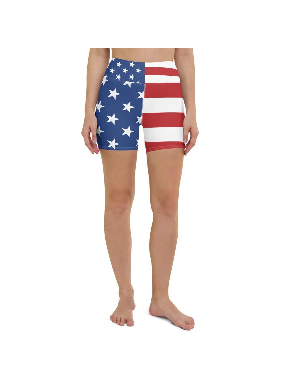 USA Stars & Stripes Yoga Shorts