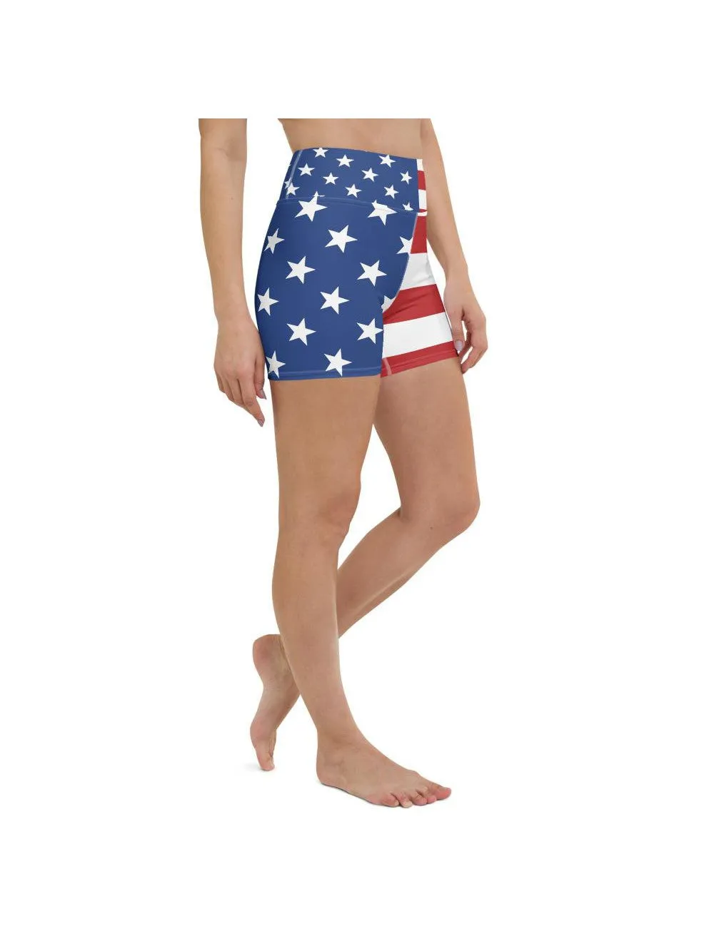 USA Stars & Stripes Yoga Shorts