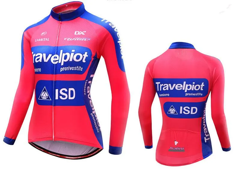 XINTOWN Red Blue Long Sleeve Cycling Jersey